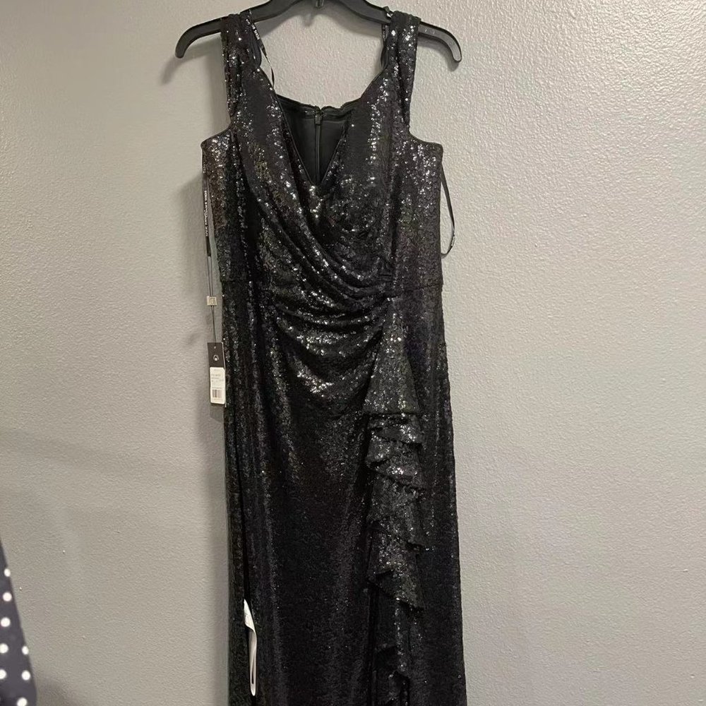 Tadashi Shoji Hurley Off Shoulder Sequin Gown